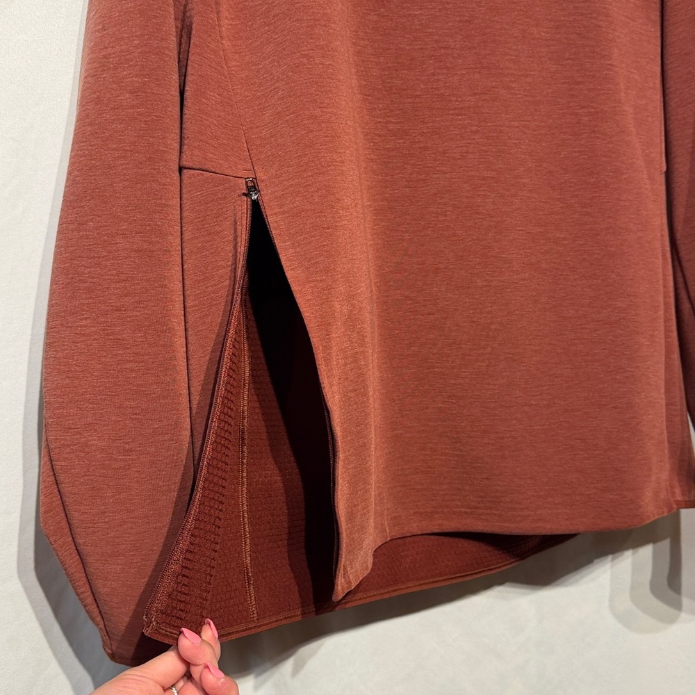 Lululemon Men’s GridLiner Fleece Hoodie Heathered Date Brown Size Large - Picture 7 of 12